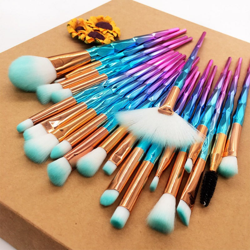 20-Piece Diamond Handle Eye Shadow Makeup Brush Set