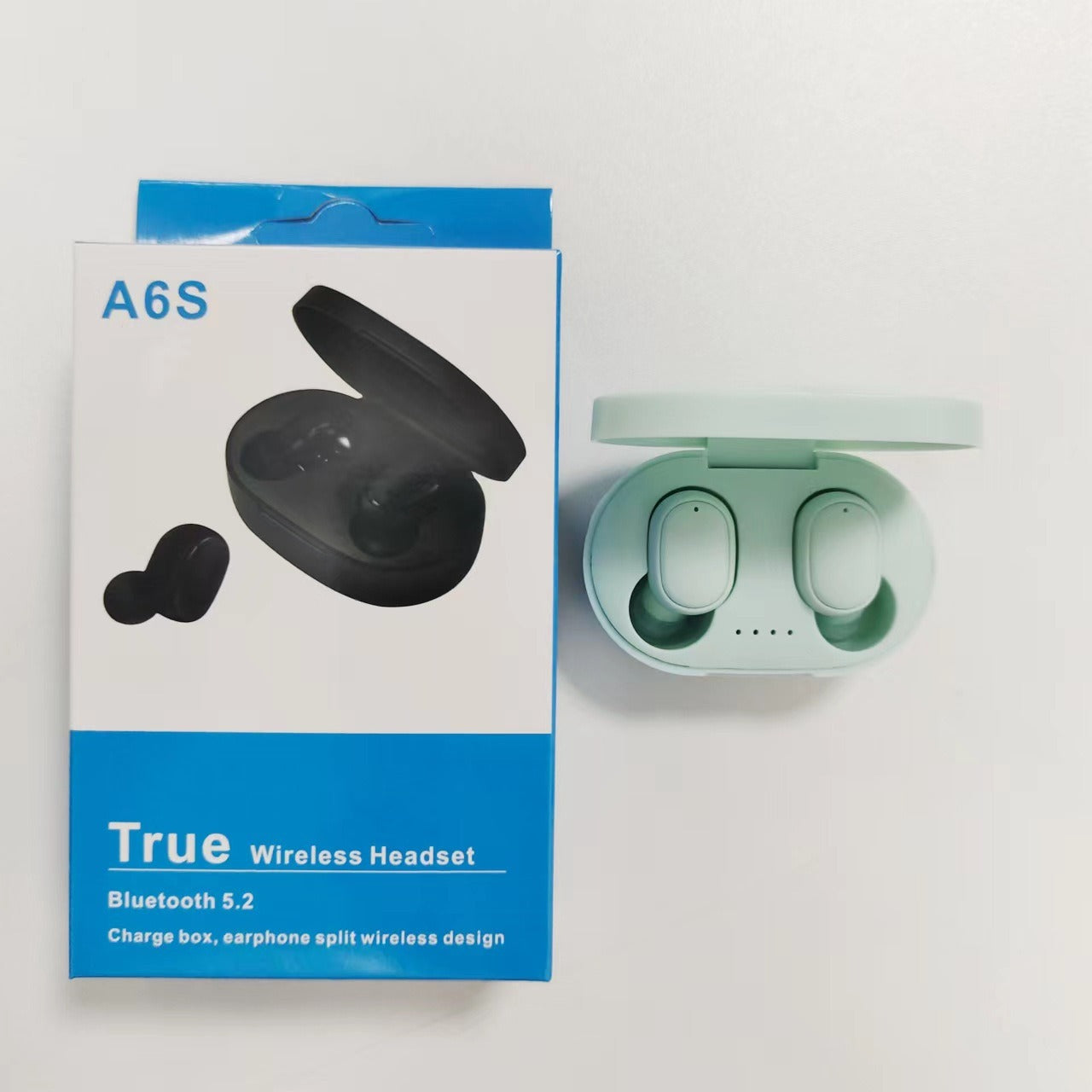 A6S Bluetooth Headset Macaron Bluetooth 5.2 Wireless TWS Earbuds Sports Mini New Headphones - Korvel