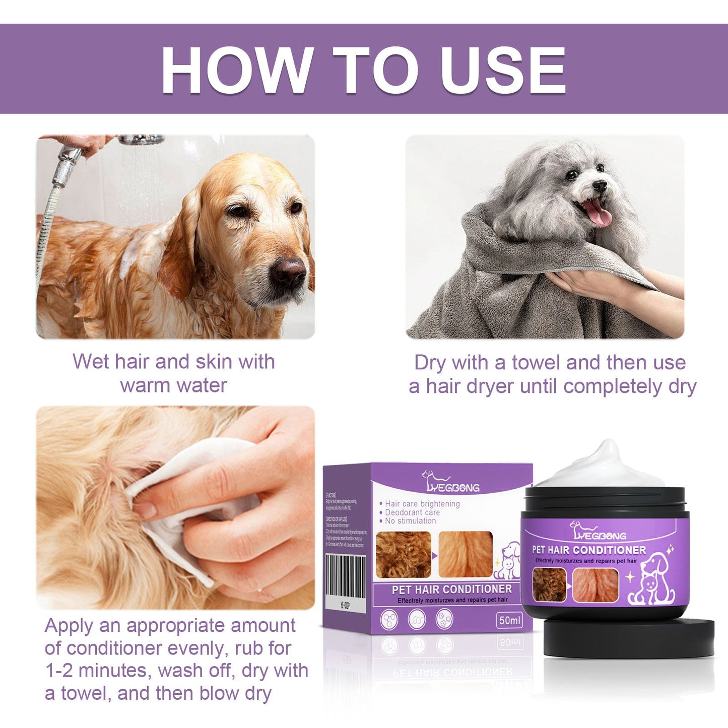 Après-shampooing Fluffy Soft pour animaux de compagnie