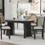 TREXM 5-Piece Retro Dining Set with Expandable Table & Chairs