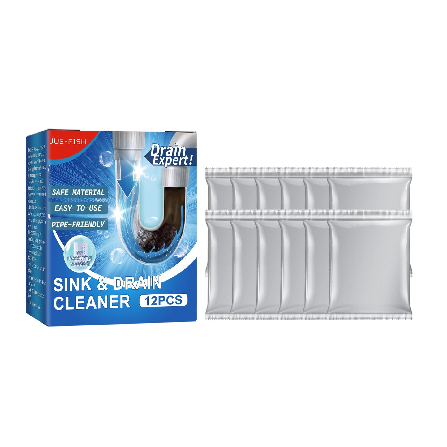 Drain Cleaner, Toilet Kitchen Drain Anti-Clogging Deodorant Dredging Cleaner - Korvel