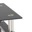 1-Piece Modern Tempered Glass Tea Table Coffee Table End Table, Square Table for Living Room, Black - Korvel