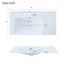 36" Single Bathroom Basin Sink, Left Offset Sink Vanity Top Only, 3-Faucet Holes, Resin - Korvel