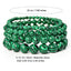 Vintage malachite beaded bracelet stacking style green bracelet men and women elastic jewelry - Korvel