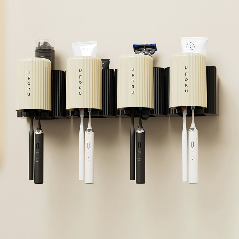 Premium Wall-Mounted Toothbrush and Cup Holder Rack
