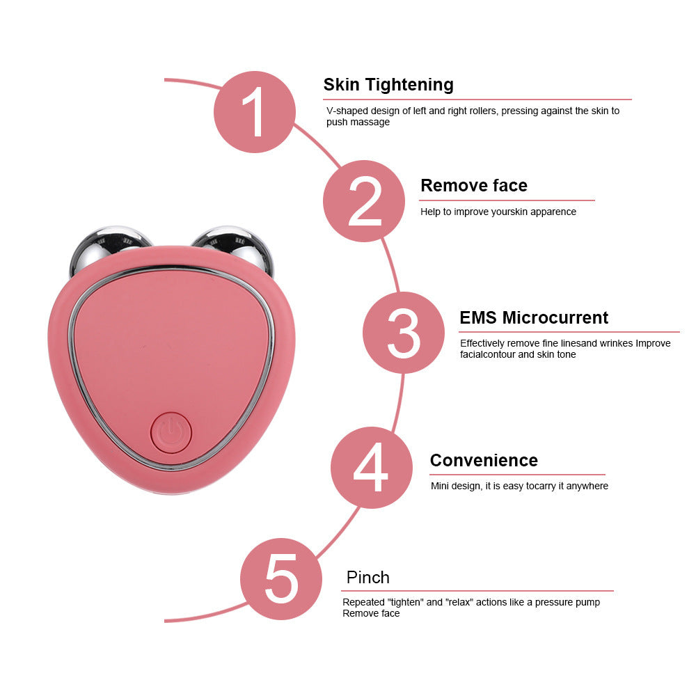 Micro Current Beauty Instrument Roller Instrument Beauty Massager 3d Roller Beauty Instrument - Korvel