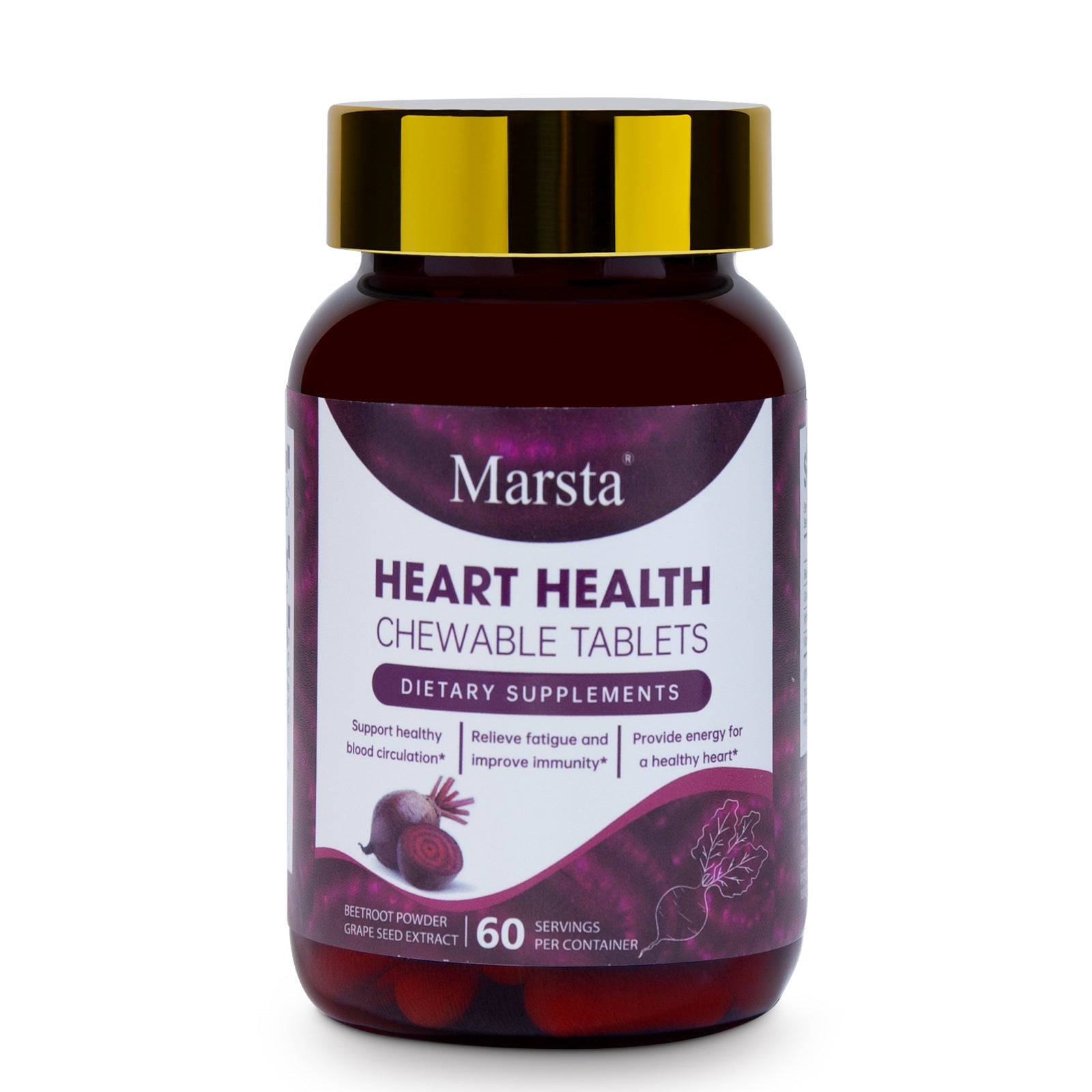 Heart Health Beetroot Chewing Tablets - Korvel