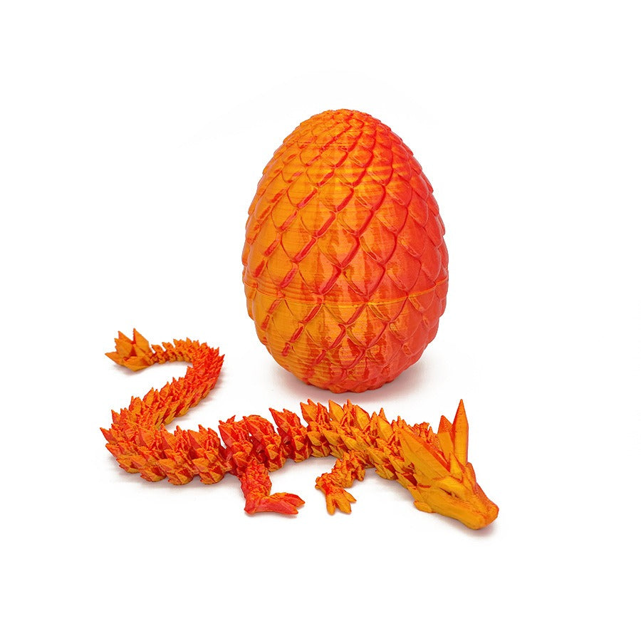 Dragon Egg 3D Printing Crystal Dragon Gem Dragon Egg Divine Dragon Storage Set Craft Gift Decoration Creative Toy Trendy Play - Korvel