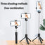Selfie Stick with Fill Light Extendable Selfie Stick Tripod with Wireless Remote and Phone Holder Group Selfies For All  phones - Korvel