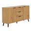 Buffet Cabinet en Bois Naturel avec Panneaux Latéraux et Rangement