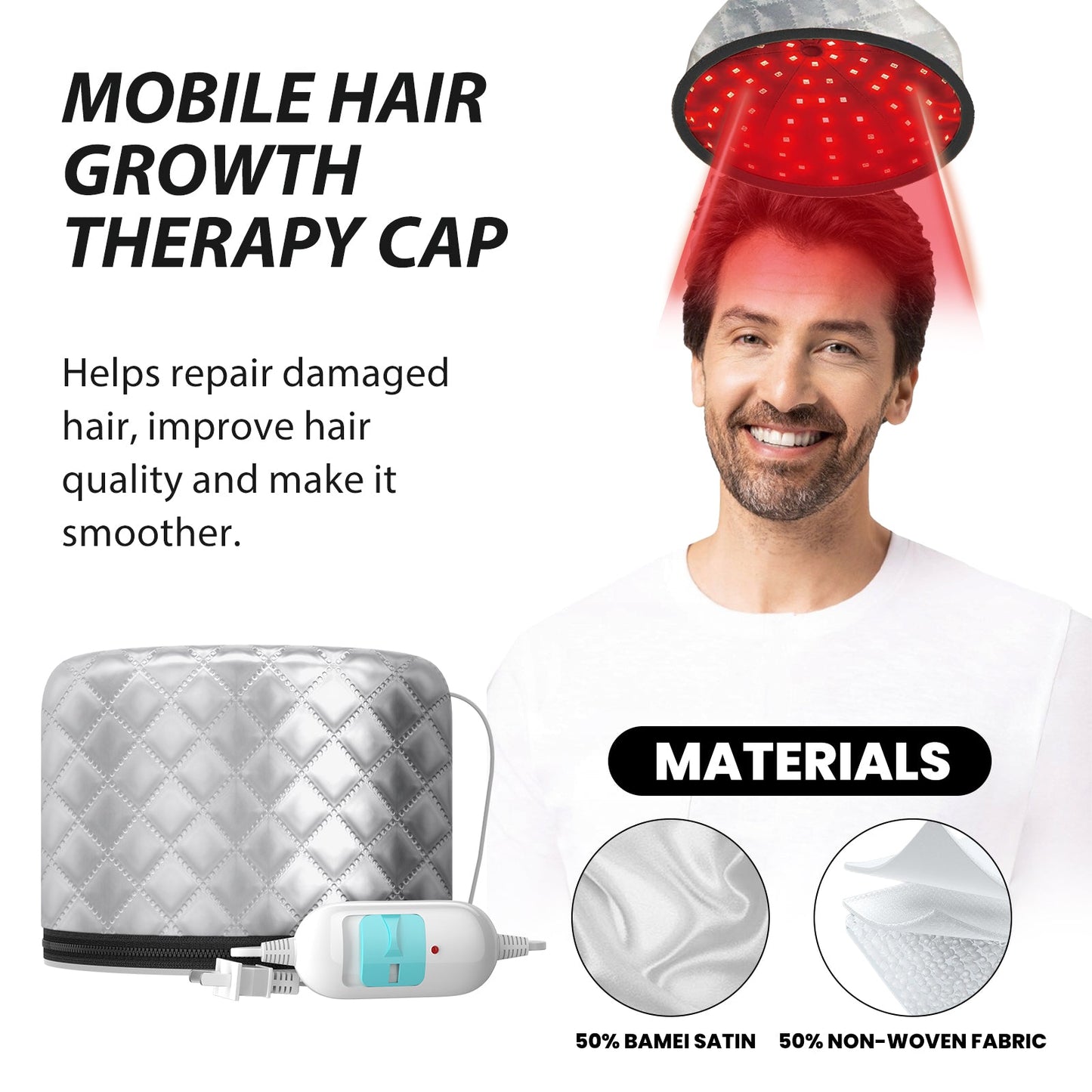 Premium Hair Growth Treatment Heating Massage Cap