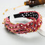 Exaggerated Fashion Hair Bands Female Corduroy Temperament Sweet Hair Ornaments Wide Side Knotted With Diamonds Headband - Korvel