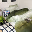 Four piece set of washed cotton bed sheets and duvet covers three piece set of bedding for single student dormitories - Korvel