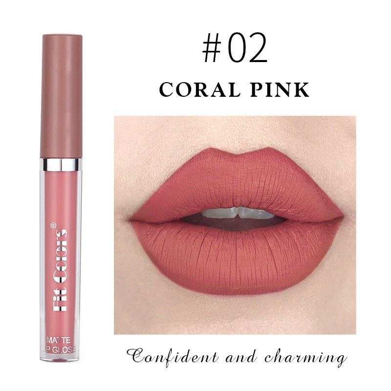 Fit Colors Matte Non Stick Cup Lip Gloss Fog Face Velvet Thin Tube Liquid Lipstick - Korvel