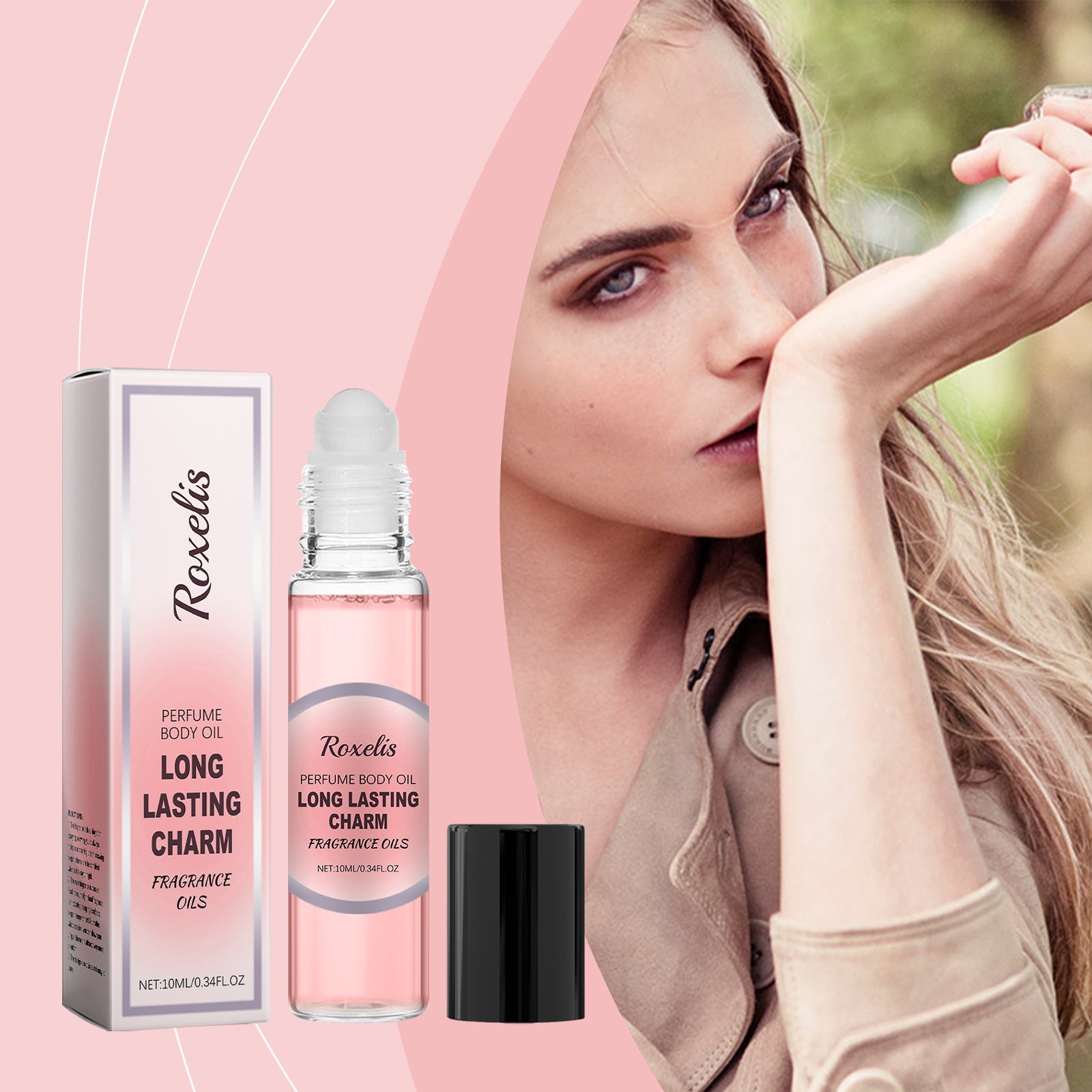 Women's Roller Perfume Lasting Fragrance Portable Rose Light Everyday Fresh Exudes A Niche Appeal Perfume - Korvel