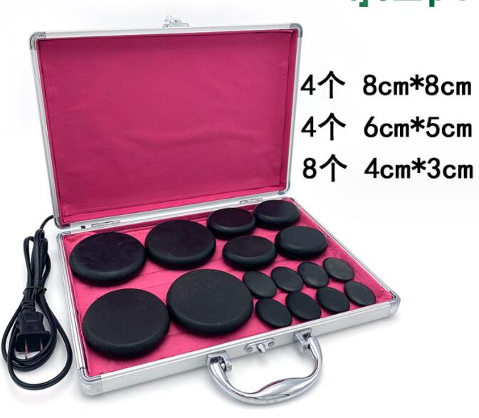 Hot Stones Massage Set with Heater Kit Massage Portable Bianstone Massage Rocks Heating Box Home Spa Heal Therapy Body Relax - Korvel