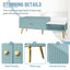 Modern Tiffany Blue Shoe Storage Bench with Cushions