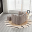 Soft Bean Bag Chair with High Resilient Foam(Chips)for living room and bedroom,Comfortable Square Lazy Sofa with Footstool - Korvel