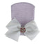 Chapeau en tricot rayé rose scintillant pour bébé avec un grand nœud