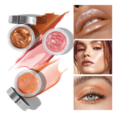 Pudaier 10-color liquid blush eyeshadow brightens lips and cheeks to contour naturally with fine glitter highlights - Korvel