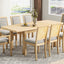 TOPMAX expandable 84 inch dining table set with 24 inch detachable leaves, 6 armless chairs and 2 armchairs  9 pieces natural - Korvel