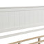 Elegante Estructura de Cama Plataforma Reina con Cabecera - Blanca