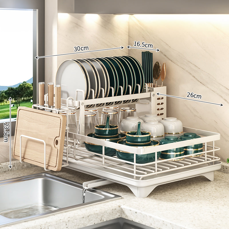 2024 Adjustable Stainless Steel Kitchen Dish Drying Rack