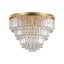 Chandelier en cristal moderne de luxe doré pour des espaces élégants