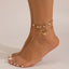 Beach Anklet Star Butterfly Chain Imitation Pearl Foot Chain Ocean Wind Shell Dolphin Foot Jewelry - Korvel
