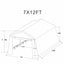7x12ft Portable Gazebo Storage Shelter with Roll-Up Doors