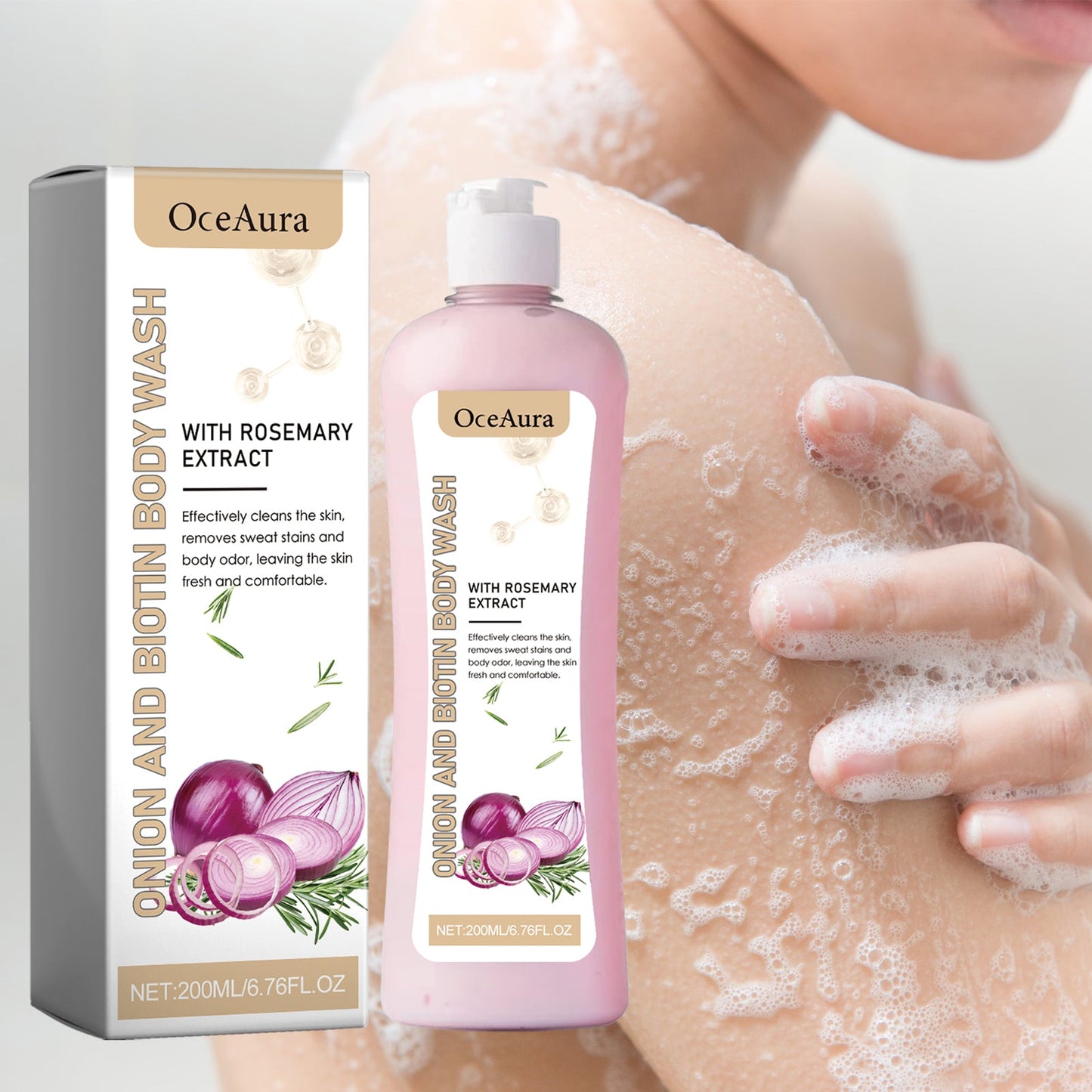 Onion Biotin Body Wash - Gentle Cleanse for Soft Skin
