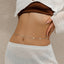 Sexy rhinestone puncture navel nail waist chain, sweet and cool summer body chain - Korvel