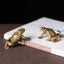 Brass Golden Toad and Toad Fortune Ornament Table Retro Frog Copper Toad Tea Tray Ornament - Korvel