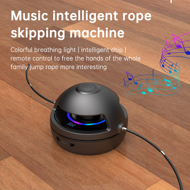 Smart Rope Skipping Machine Smart Jump Rope Machine 10-level Speed Adjustment Led Seven-color Light Wireless Music Function - Korvel