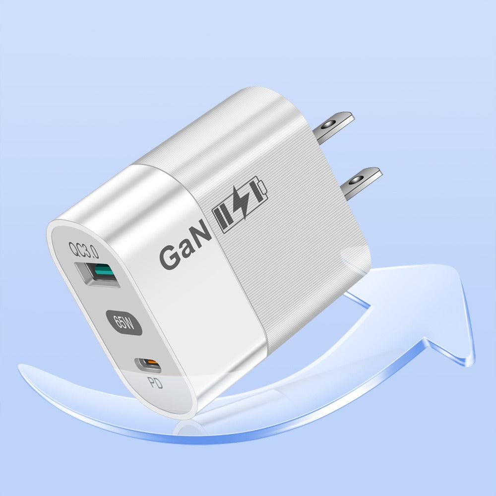 65W Gallium Nitride Charger GaN Charging Source Fast Charging Phone Charging Head - Korvel