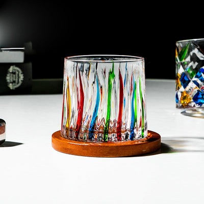 Hand drawn rotating glass cups multiple multi-purpose whiskey glasses rotating glass cups - Korvel