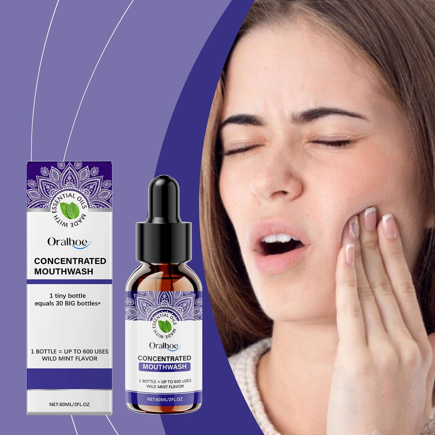 Bain de Bouche Dentaire à la Menthe - Soin Doux pour une Haleine Fraîche