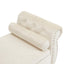 Banc de rangement multifonction en velours avec coussin - Beige