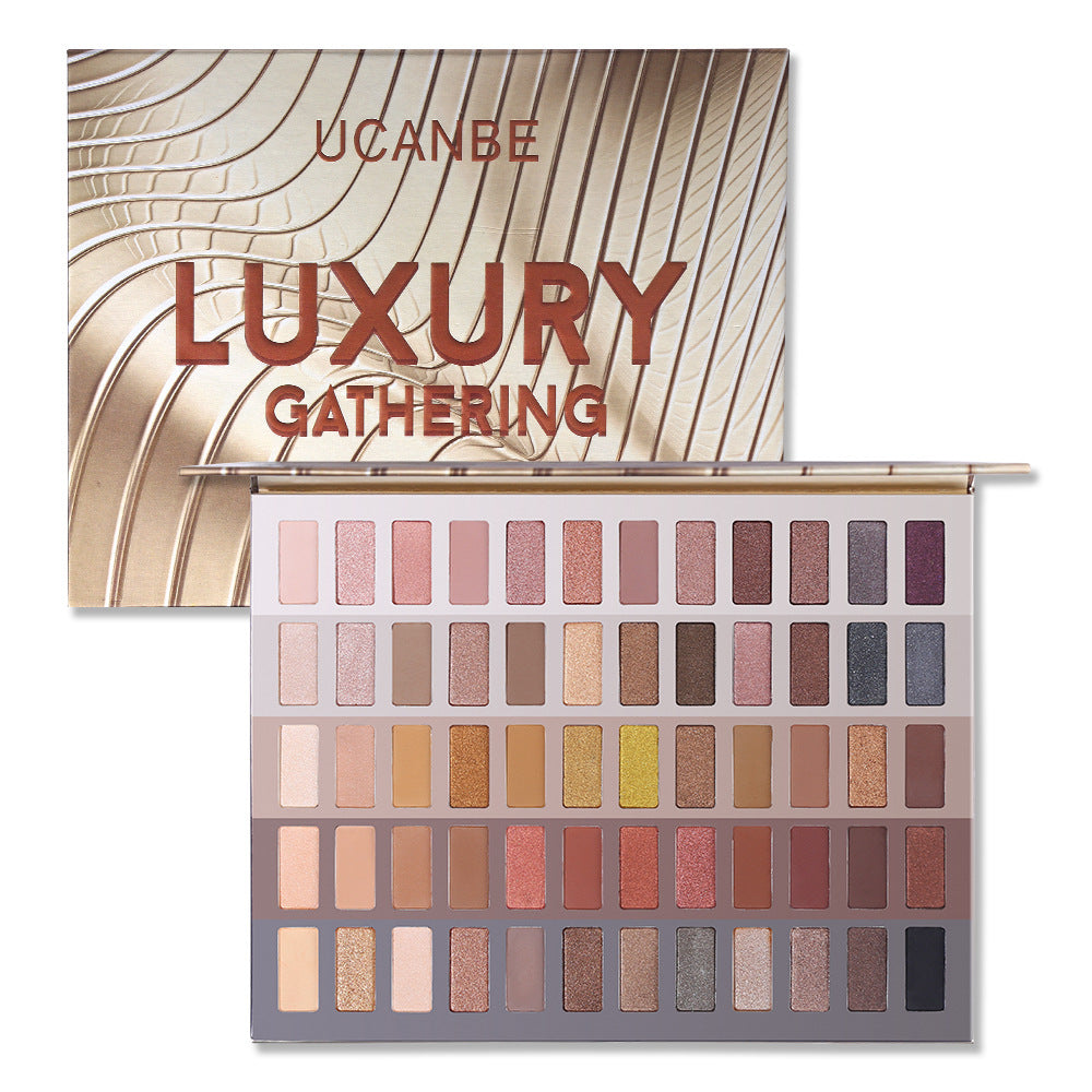 UCANBE 60 Clors of Luxury Eyeshadow Palette Everyday Glitter Matte Earth Eyeshadow - Korvel
