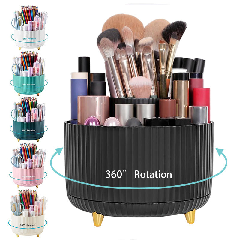 Home desktop rotatable dustproof large capacity pen holder storage box bathroom cosmetics sundries storage box - Korvel