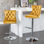 Taburetes de Bar Ajustables Modernos con Base de Cromo - Set de 2