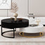 Tables basses empilables rondes modernes avec plateau relevable et tiroirs