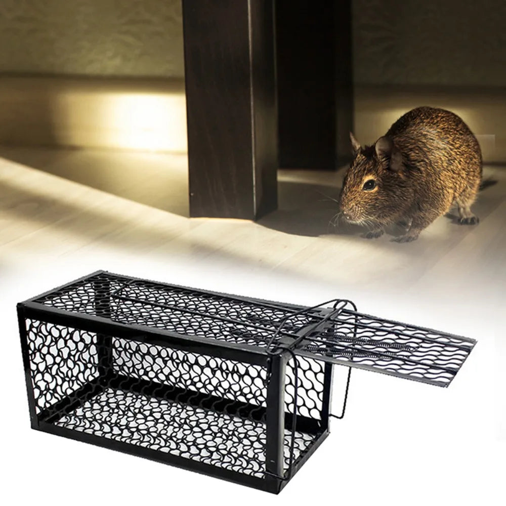 Self-locking Trap Catcher Mouse Rat Bait Mice Live Box Mice Trap Cage Household Mouse Catcher  Animal Control Hamster Iron Cage - Korvel