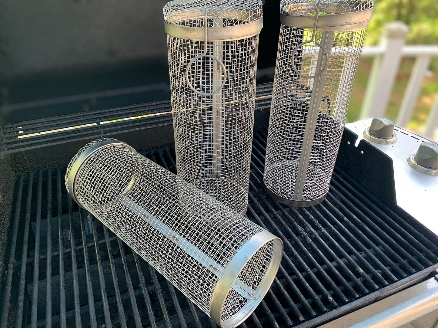 Panier de Gril Roulant Premium pour BBQ en Plein Air