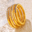 Anillo apilable de acero de titanio con zirconita para mujeres