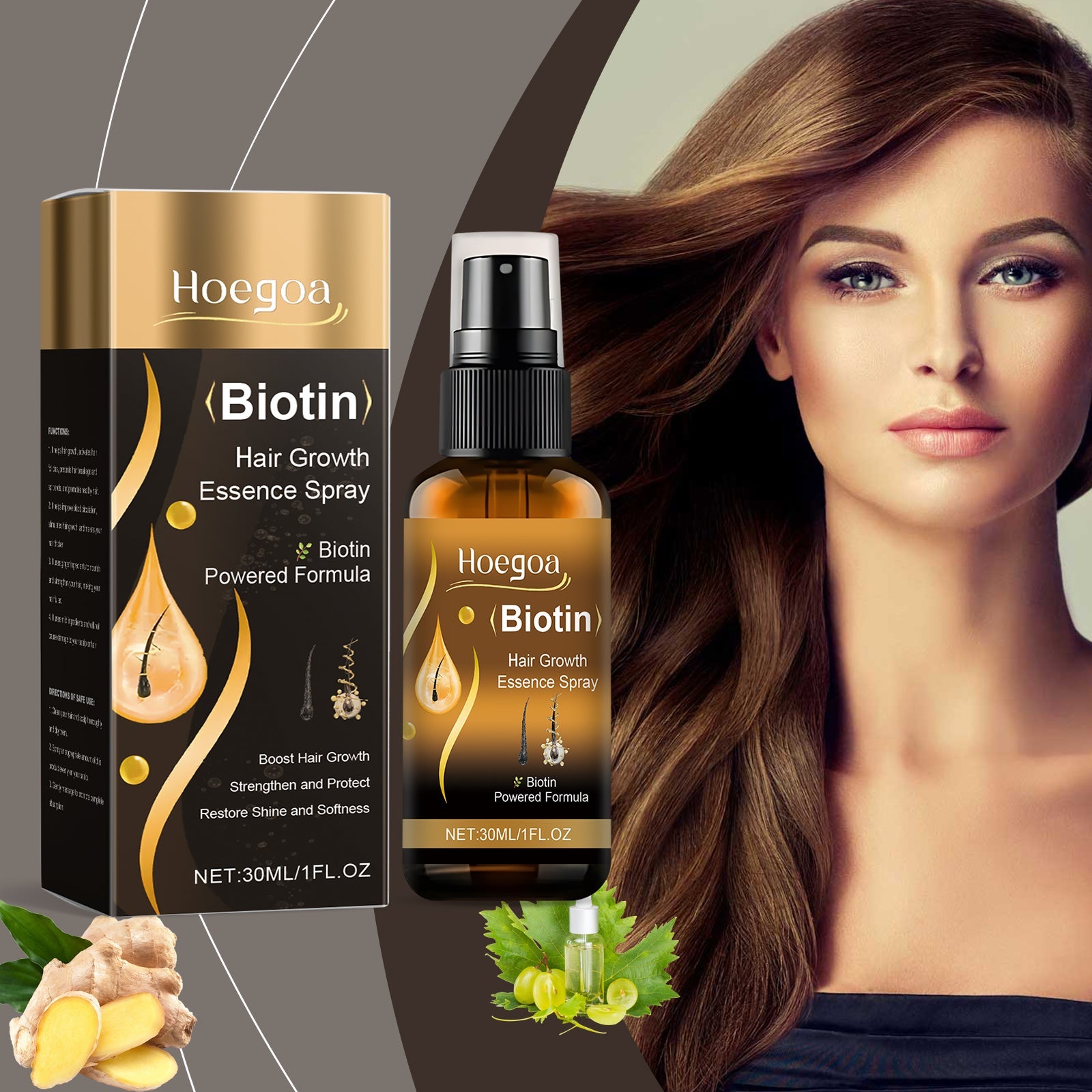 Hair Treatment Spray Strengthens Hair, Nourishes Scalp, Takes Care Of Frizz, Softens And Brightens - Korvel