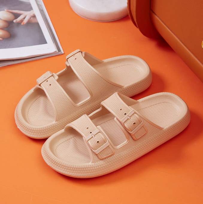 Thick soled slippers Summer home bathroom anti slip and fecal feeling Soft soled couple EVA slippers Male - Korvel