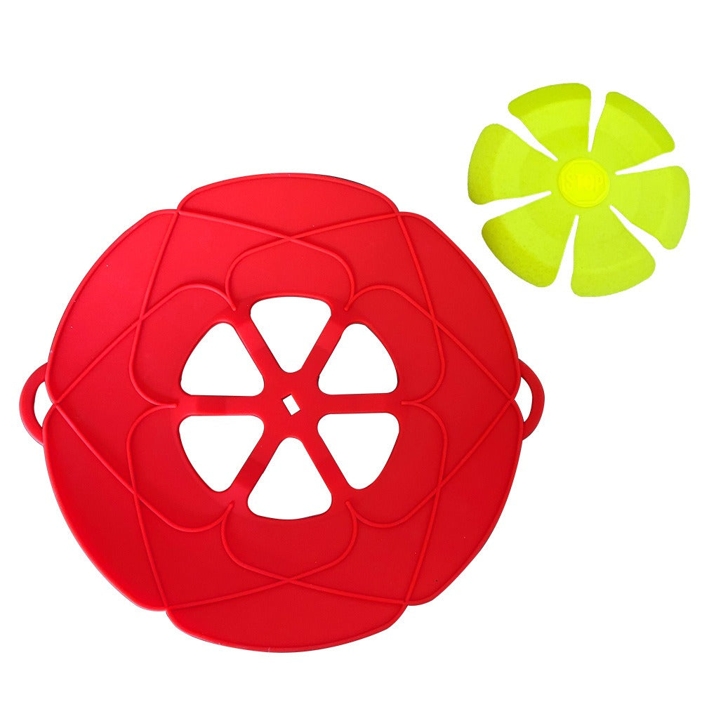 Silicone spill proof lid for household kitchens dust-proof splash proof boiling proof silicone lid flower shaped spill - Korvel