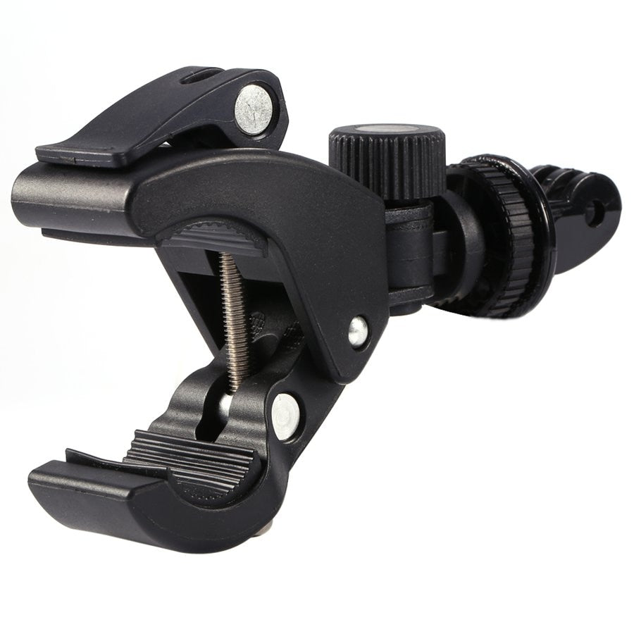 GloryStar Black Bike Bicycle Motorcycle Handlebar Handle Clamp Bar Camera Mount Tripod Adapter For Gopro Hero 1 2 3 3+ 4 - Korvel