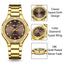 MISSFOX 2742 Elegant Woman Watch Luxury Brand Female Wristwatch Japan Movt 30M Waterproof Gold Expensive Analog Geneva Quartz Watch - Korvel